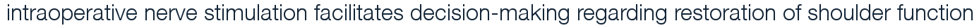 intraoperative nerve stimulation facilitates decision-making regarding restoration of shoulder function